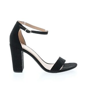 A New Day Black Ankle-Strap Block Heel Sandals